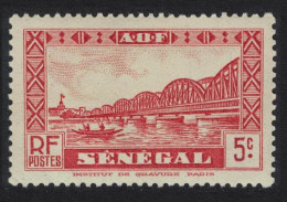Senegal Faidherbe Bridge Boat Dakar 5c 1935 MNH SG#143 Sc#146 - Sénégal (1960-...)