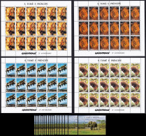 Sao Tome Wild Animals Elephant Tiger Lion Full Sheets+18 MSs 1996 MNH MI#1676-1679+Block 531 Sc#1237-1241 - Sao Tome Et Principe
