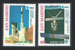 San Marino Europe In Space Europa CEPT 2v 1991 MNH SG#1391-1392 - Neufs