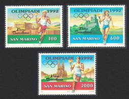 San Marino Olympic Games Barcelona 1992 3v 1991 MNH SG#1398-1400 - Unused Stamps
