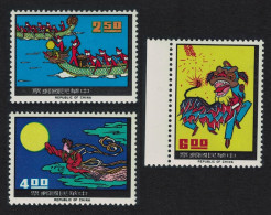 Taiwan Chinese Folklore 2nd Series 3v 1966 MNH SG#581-583 MI#606-620 - Unused Stamps