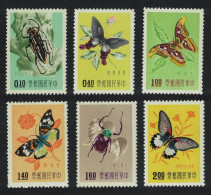 Taiwan Butterflies Beetle Insects 6v 1958 MNH SG#274-279 MI#282-287 - Ungebraucht