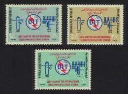 Syria Centenary Of ITU 3v 1965 MNH SG#880-882 - Syria