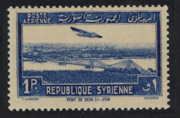 Syria Deir-el-Zor Bridge Airplane 1p 1940 MNH SG#353 Sc#C91 - Siria