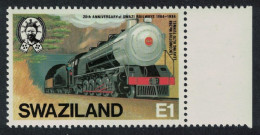 Swaziland Train Locomotive Leaving Alto Tunnel E1 1984 MNH SG#469 - Swaziland (1968-...)