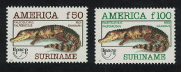 Suriname Cayman Crocodiles Alligators Fauna Animals 2v 1993 MNH SG#1567-1568 - Suriname