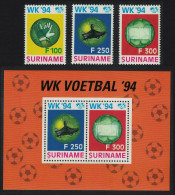 Suriname World Cup Football Championship USA 3v+MS 1994 MNH SG#1590-MS1593 - Suriname