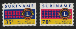 Suriname Lions Club 2v 1982 MNH SG#1077-1078 - Suriname