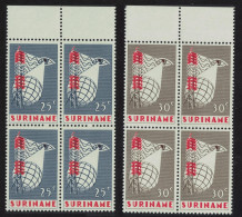 Suriname Inauguration Of Suriname Television Service 2v Blocks Of 4 1966 MNH SG#596-597 - Surinam