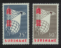 Suriname Television Service 2v 1966 MNH SG#596-597 - Surinam