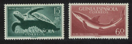 Spanish Guinea Turtle Shark 2v 1954 MNH SG#391-392 - Guinea Espagnole