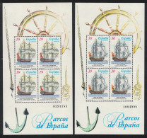 Spain Ships Paintings By Alejo Berlinquero 2 MSs 1995 MNH SG#MS3321 - Unused Stamps