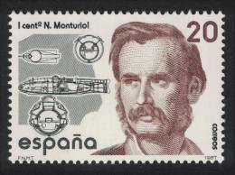 Spain Narcis Monturiol Scientist 1987 MNH SG#2928 - Ungebraucht