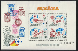 Spain World Cup Football Championship MS 1982 MNH SG#MS2685 MI#Block 25 - Unused Stamps