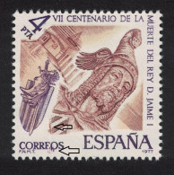 Spain 700th Death Anniversary Of King James I ERROR 1977 MNH SG#2446 - Nuovi