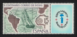 Spain Ship Map Mail To The Indies 1977 MNH SG#2486 - Unused Stamps