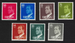 Spain King Juan Carlos I 7v Normal Paper 1976 MNH - Unused Stamps