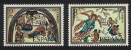 Spain Christmas Murals 2v 1972 MNH SG#2173-2174 - Nuovi