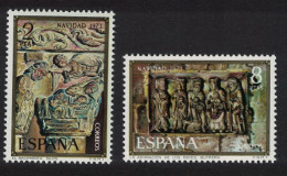 Spain Christmas Pillar Bas-relief 2v 1973 MNH SG#2220-2221 - Unused Stamps