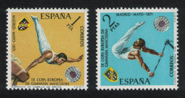 Spain Gymnastics Cup Championships 2v 1971 MNH SG#2092-2093 - Unused Stamps