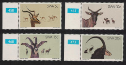 SWA Antelopes 4v Control Numbers 1980 MNH SG#345-348 MI#472-475 - Afrique Du Sud-Ouest (1923-1990)