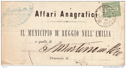 1878 LETTERA CON ANNULLO REGGIO NELL'EMILIA - Marcophilia