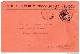 1950 LETTERA CON ANNULLO LUCCA - 1946-60: Marcophilia