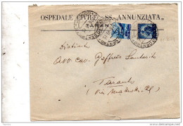 1949 LETTERA CON ANNULLO TARANTO CENTRO - 1946-60: Poststempel