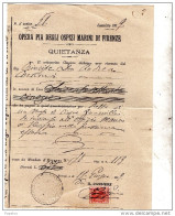 1919 OPERA PIA DEGLI OSPIZI MARINI DI FIRENZE - Historical Documents