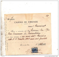 1919 CASINO DI FIRENZE - Historische Dokumente