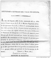1827 CATANIA RICEVITORIA GENERALE - Documents Historiques