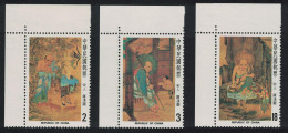 Taiwan Lohan Buddhist Saint Paintings 3v Corners 1982 MNH SG#1463-1465 - Ungebraucht