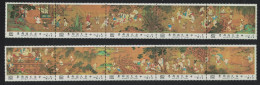 Taiwan Sung Dynasty Painting 'One Hundred Young Boys' 2 Strips 1981 MNH SG#1403-1412 - Ungebraucht
