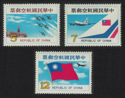 Taiwan Aircrafts And Aviation 3v 1980 MNH SG#1303-1305 - Neufs