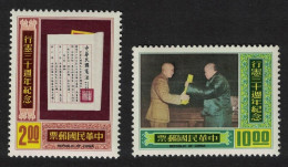 Taiwan President Chiang Constitution 2v 1977 MNH SG#1182-1183 - Unused Stamps