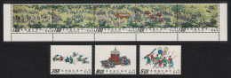 Taiwan 'The Emperor's Procession' Ming Dynasty Handscrolls 8v Strip 1972 MNH SG#870-877 - Unused Stamps