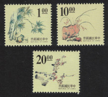Taiwan Chinese Engravings Plants 3v 1996 MNH SG#2330-2332 - Unused Stamps