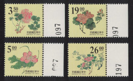 Taiwan Chinese Engravings Flowers 4v Margins CN 1995 MNH SG#2228-2231 - Nuovi