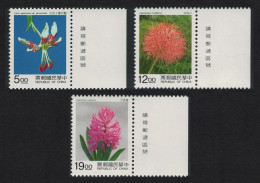 Taiwan Hyacinth Lily Bulbous Flowers 3v Margins Inscr 1995 MNH SG#2243-2245 - Neufs