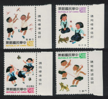 Taiwan Kitten Puppy Children's Games 4v Margins 1993 MNH SG#2120-2123 - Unused Stamps