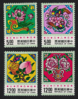 Taiwan Greetings Stamps Nienhwas Paintings 4v 1993 MNH SG#2101-2104 MI#2094A-2097A - Ongebruikt