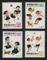 Taiwan Kitten Puppy Children's Games 4v 1993 MNH SG#2120-2123 - Unused Stamps