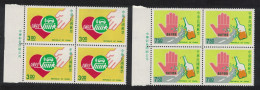 Taiwan Road Safety 2v Blocks Of 4 1991 MNH SG#1977-1978 - Unused Stamps