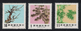Taiwan Pine Bamboo And Plum 3v 1986 MNH SG#1633-1635 - Unused Stamps