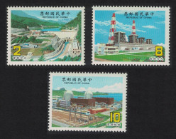 Taiwan Power Stations 3v 1986 MNH SG#1655-1657 - Unused Stamps