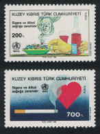 Turkish Cyprus Smoking Drinking World Health Day 2v 1990 MNH SG#273-274 - Ungebraucht