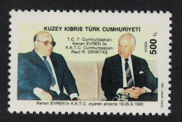 Turkish Cyprus Visit Of President Kenan Evren Of Turkey 1990 MNH SG#288 - Unused Stamps