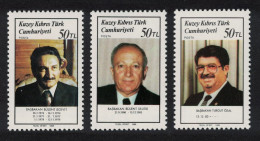 Turkish Cyprus Turkish Prime Ministers 3v 1988 MNH SG#233-235 - Ongebruikt