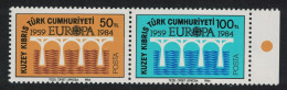 Turkish Cyprus Europa CEPT 25th Anniversary 2v Horiz Pair Type 2 1984 MNH SG#148-149 Sc#143a - Ongebruikt