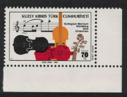Turkish Cyprus Visit Of Nurnberg Chamber Orchestra Corner 1984 MNH SG#165 - Unused Stamps